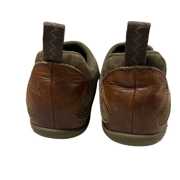 Merrell Bria Olive Green Suede Leather Bungee Lace Slip on Shoes - Picture 4 of 7